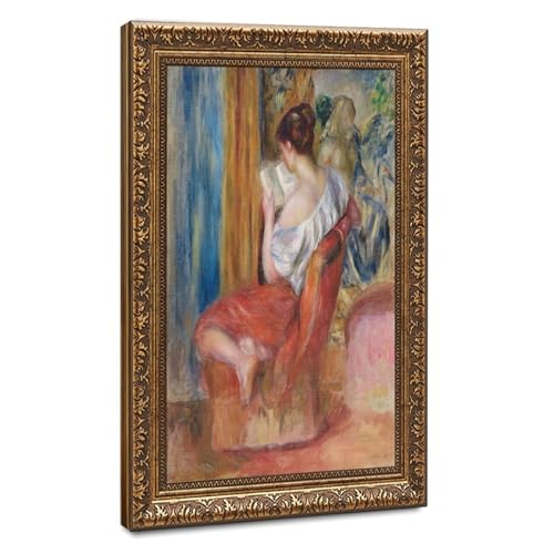 Toile Renoir décoration murale bureau tableau femme qui lit 50x76