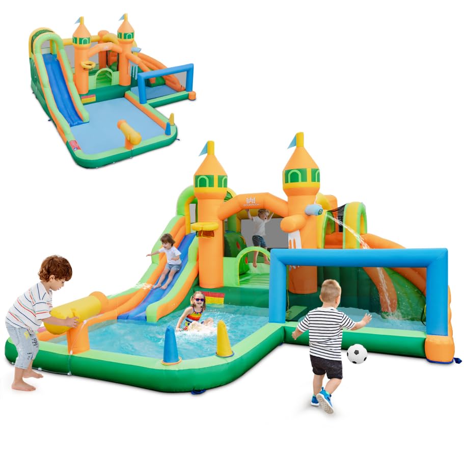 Château gonflable de jardin pour des après-midis piscine inoubliables