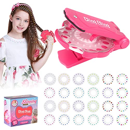 Estampador de Gemas Pelo 360 Piezas Magic Jewel Drill Pelo Gem Stamper Hair Blinger Pelo Blinger Diamond Styler Maquina Para Poner Brillantes en el Pelo Gemas Para el Pelo Brillantes Para el Pelo Cover