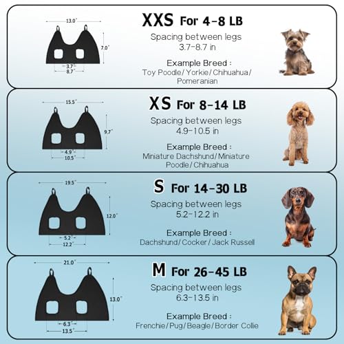 Image of Supet Dog Grooming Hammock Harness for Dogs Cats, Relaxation Pet Nail Clipper Hammock, Restraint Dog & Small Animal Leashes Sling for Groomingk for Nail Trimming (Black, XS)