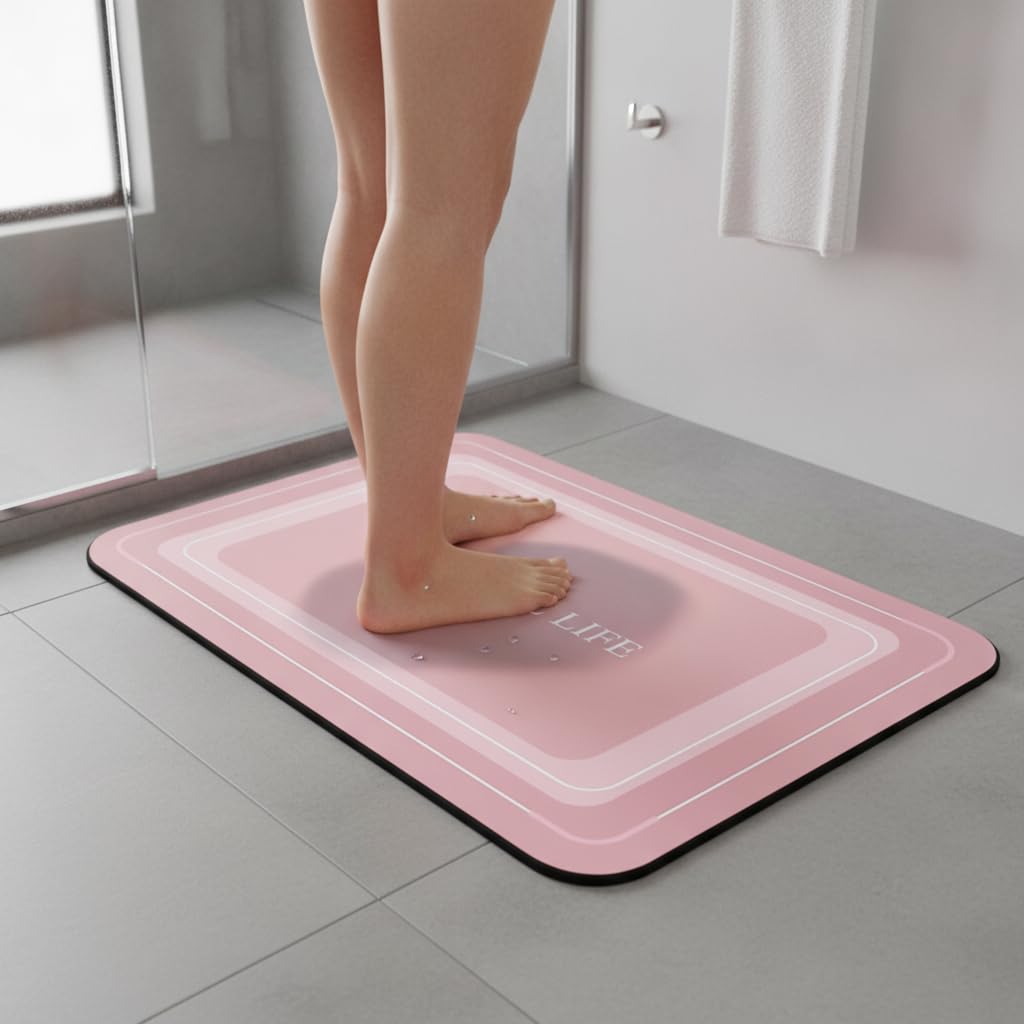 Tapis Bain Diatomée Séchage, Marron crème, 80x120cm