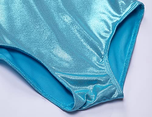Image of Domusgo Toddler Leotard Gymnastics Long Sleeve, Sparkly Tumbling Dance Leotards for Baby Girls Kids Teens 2-14 Years