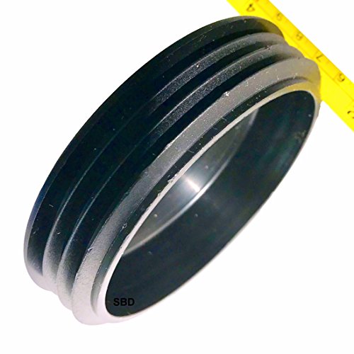 (Pack of 2) 4" OD Round Plastic Cap Plugs | (Multi Gauge - ID 3.56" to 3.74") Heavy Duty - Impact Resistant Tough Design || Fence Post Slide Inserts | Fitness Eqpt End Caps | by SBD