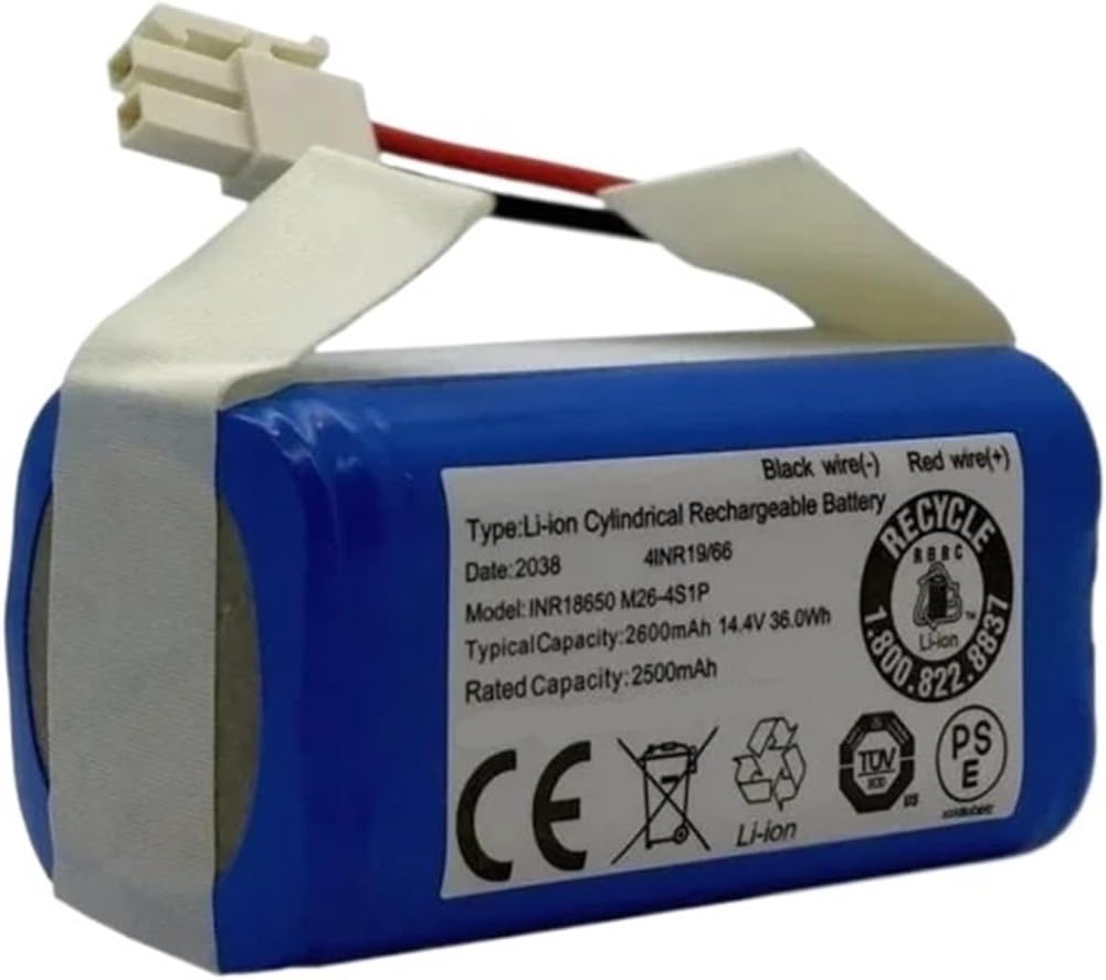 2600mah Rechargeable Lithium Battery,Compatible For Ilife, A4s A6 V7s Plus A9s W400 Robot Vacuum Cleaner Batteries(2600mAh)