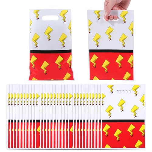 30pcs Party Bags Red and White Gift Bags for Small Items and Candies Party Bags for Birthday and Holiday Celebrations