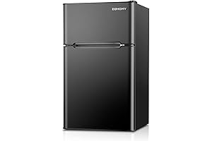 EUHOMY Mini Fridge with Freezer