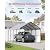 12x20ft Heavy Duty Metal Carport with Galvanized Steel Frame & Roof, Removable PE Sidewalls for Car, Boat, Truck Storage, Weather-Resistant