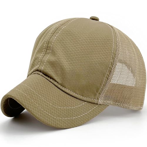 Gorra de béisbol con visera corta de malla