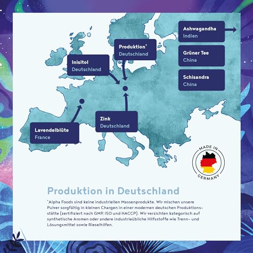 Stresstropfen - natürliches Stress-Management & Entspannung mit Myo-Inositol, Zink, adaptogenen Kräutern, Wurzeln & Pilzen wie Schisandra, Rosenwurz, Reishi, Ashwagandha & B12 - vegan - 50ml Tropfen