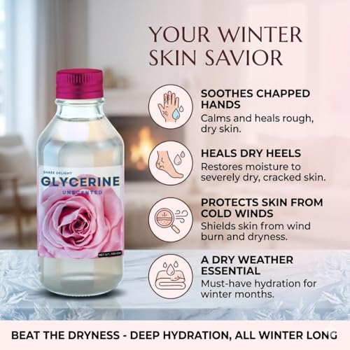 Image of Pure Glycerin Liquid (IP Grade) - Unscented Natural Moisturizer for Skin, Face, Hair Care | Vegetable Glycerin for Dry Skin, Lips, DIY Soap & Cosmetic Use | Deep Hydration Humectant (Multipurpose Use), 100 GM