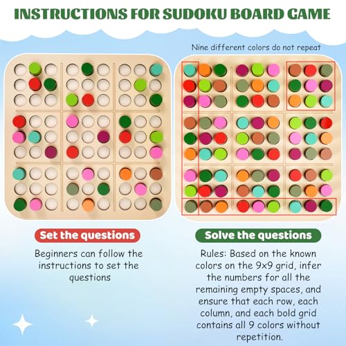 Juego de mesa Sudoku de madera para entrenar el cerebro miniatura 2