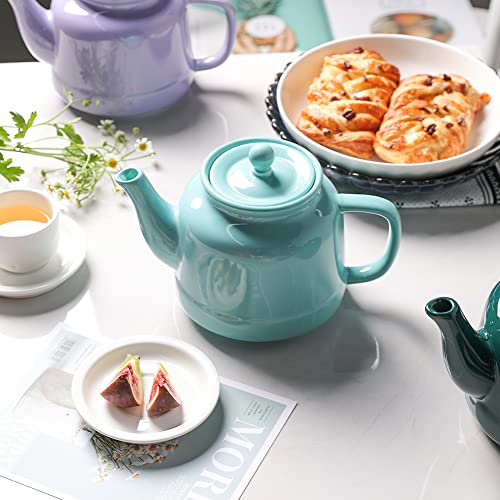 Sweejar 35 Oz Porcelain Tea Pot, Teapot With Removable 18/8 Stainless Steel Infuser, Microwave & Dishwasher Safe Tea Maker thumb #2