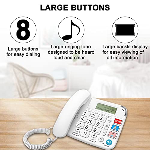 Big-Button-Phone-Corded-Telephone-with-Speaker-Hands-Free-Dial-Photo-Memory-Corded-Phone-SOS-Desk-Telephones-with-One-Button-Call-Digit-Numbers