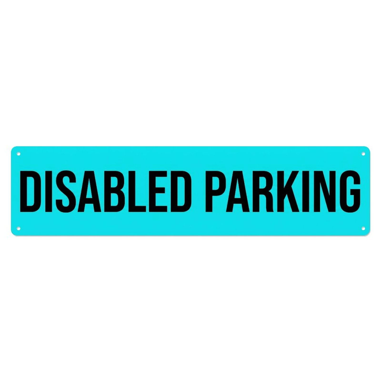 Metal Tin Sign Disabled Parking Reserved Space