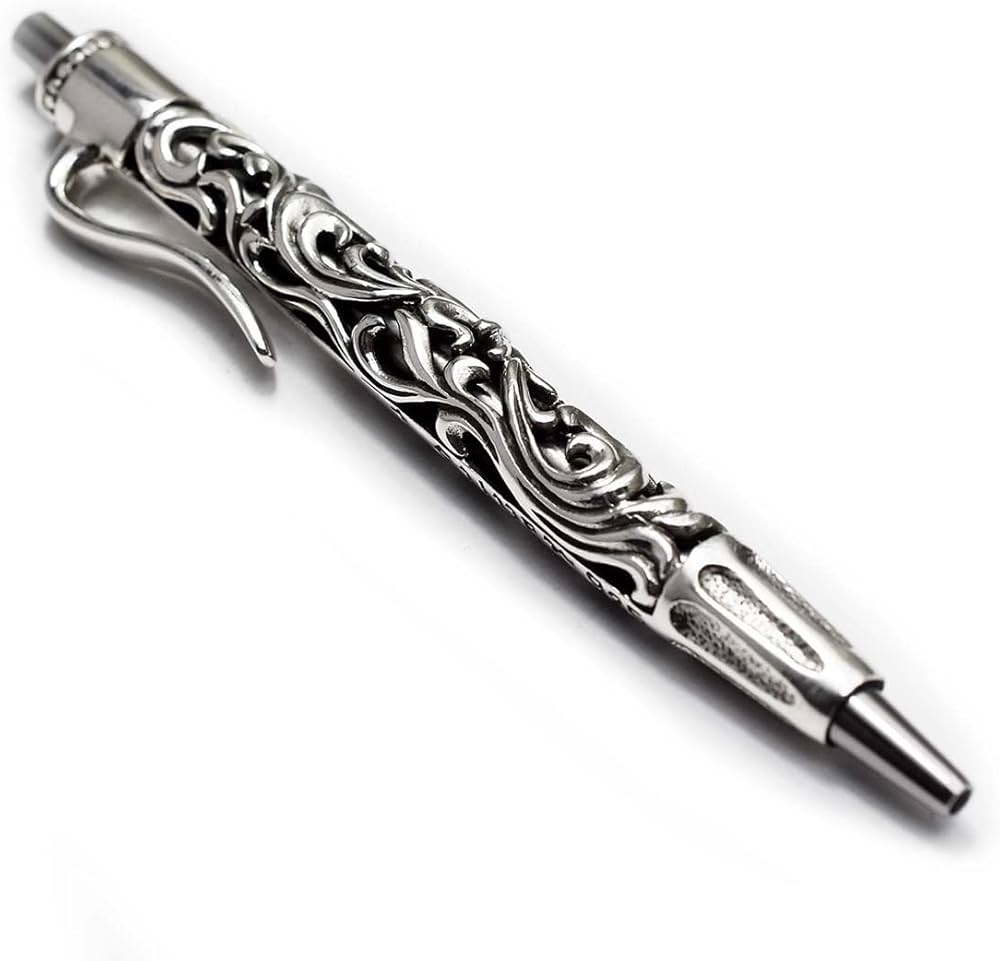 Amazon | クリップ付き ボールペン シルバー925製 アラベスク