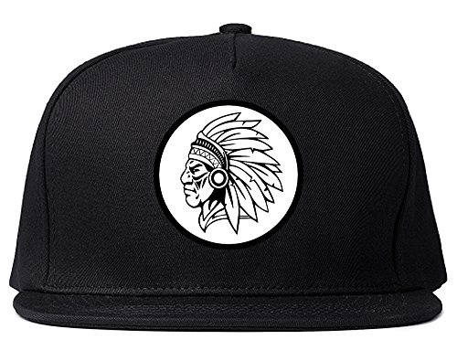 Indian Circle Native Headdress Dad Hat Snapback Hat Cap Black