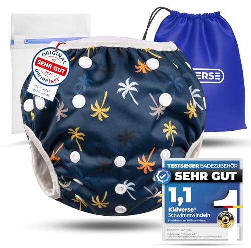 KIDVERSE Schwimmwindel Baby Badehose 0-3 Jahre - Hautfreundliche...