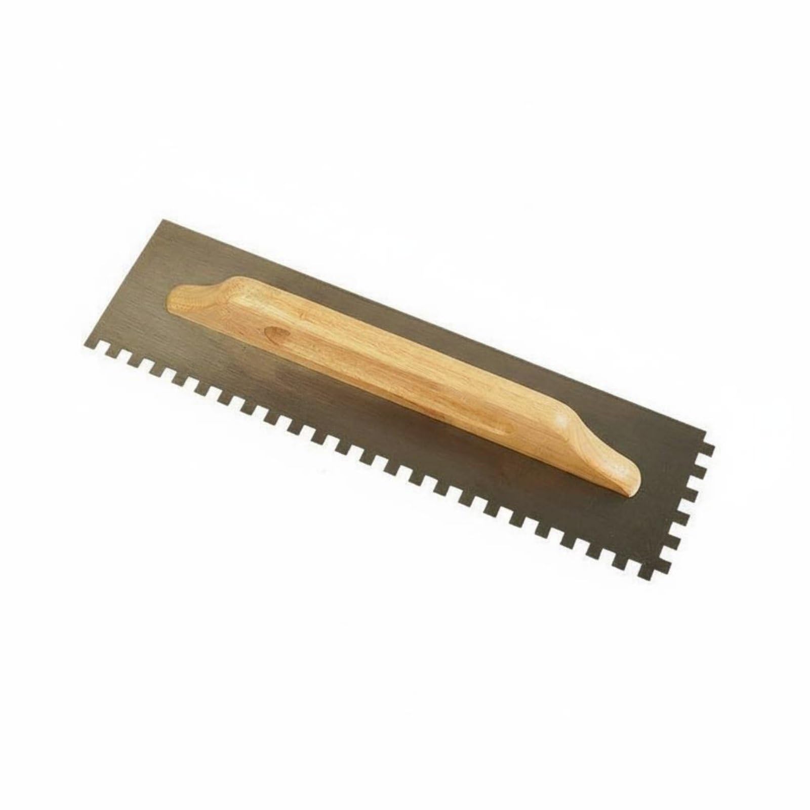 Gralara Dentada Aplicación Uniforme para Enladrillar Mango Ergonómico Paleta de Albañil Dentada para Alicatadores, Albañiles, 48CM, Dientes 12x12