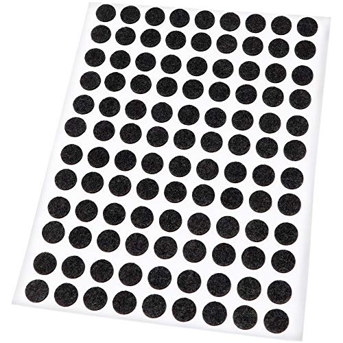 Adsamm® / 108 x patins en feutre / noirs / Ø 10 mm / rond / 1,5 mm d' épaisseur / patins glisseurs auto-adhésifs de qualité optimale de Adsamm® Cover