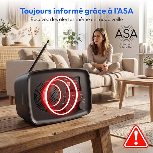 Medion Radio Dab+ Avec Bluetooth Dre 1 dab Plus Radio Fm Protection Anti gouttes Antenne Télescopique Réveil … - vue 4