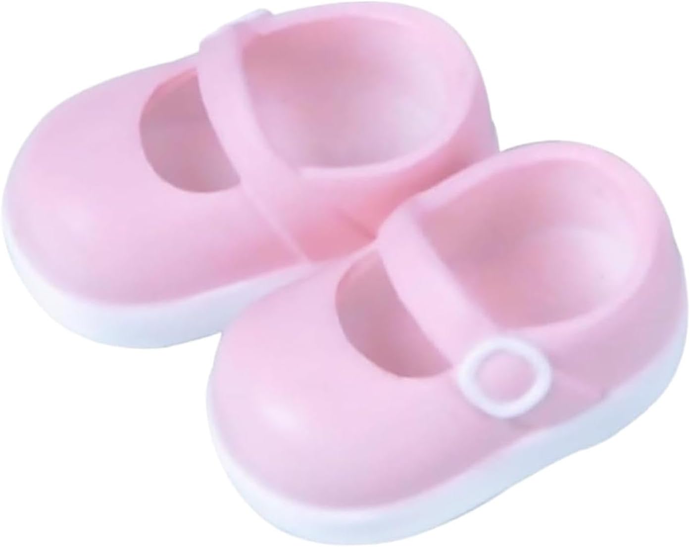 Figure Boots Doll Shoes Dollhouse Miniature Shoes Model Doll Accessory Mini Slippers Silicone Material Suitable for Home Decoration Doll Play, Pink