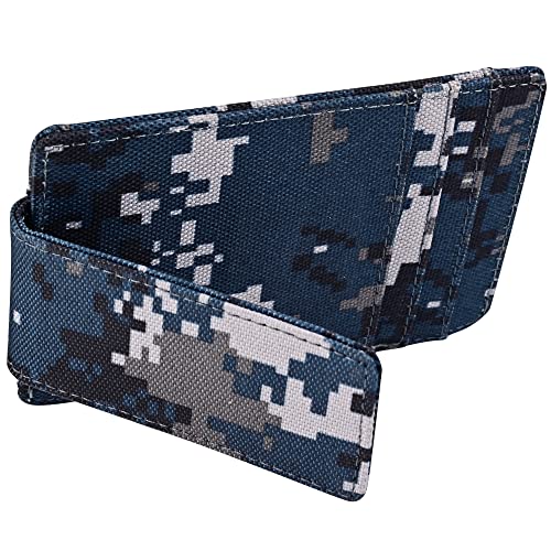 Money Clip, Front Pocket Wallet, Leather RFID Blocking Strong Magnet thin Wallet (Z Camo Blue) - Thumbnail 4