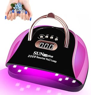 Nicoone Uv Nail Lamp, 256W 57 Gel Lamp Beads Auto Sensor Nail Dryer with 4 Timers LCD Display, Sensor and Double Speed Drying Nail Dryer USB Plug Carry Convenient