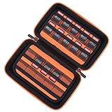Game Card Storage Holder Case for Nintendo Switch Cartridges - Holds 40 Games - Black/Orange