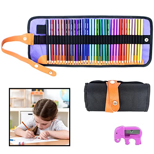 Riyanon Colored Pencils For Kids Of 36, Colored Pencils Travel Set, Kids Pencil Crayons With Portable Roll-Up Pouch Canvas Bag For Festival Gift, Color Pencils For Kids To Drawing And Doodling #TOP1