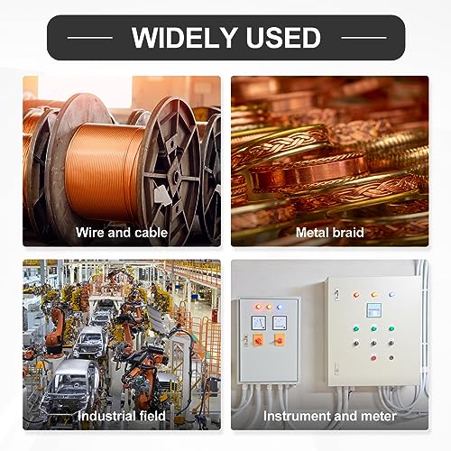 EFUTURETIME Kupferdraht, ø 0.5mmx50m, T2 Blanker Draht, Basteldraht für Schweißen, Experiment, Schmuck, DIY