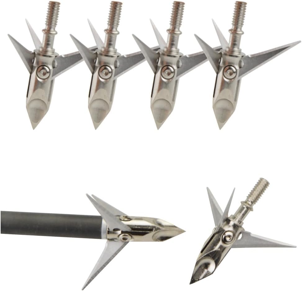6/12pcs Arrowhead 3 Blades Broadheads 100Grain Archery Stainless Steel Arrow Tips for Bow Hunting Outdoor Shooting Accessories