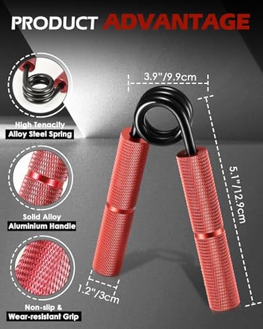 Grip Strength Trainer, 6 Pack Grip Strength Trainer Set (50-350LB), No Slip Hand Grip Strengthener, Wrist Forearm Strengthener with Grip Tape for Strength Training, Exercise, Injury Recovery