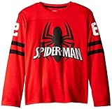 Spiderman Boys' Flatback Mesh Football Long Sleeve T-Shirt