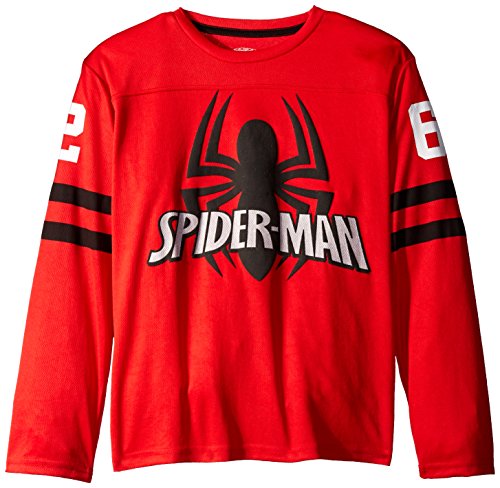 Spiderman Boys' Flatback Mesh Football Long Sleeve T-Shirt