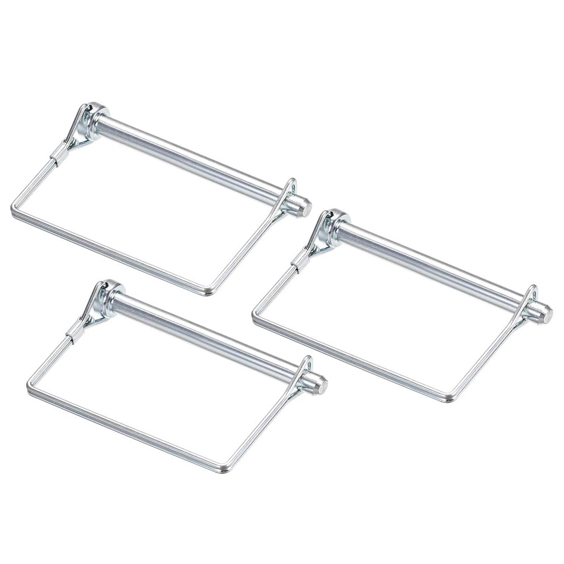 TA-VIGOR 3pc 8x90mm Trailer Coupler Pin, Carbon Steel Shaft Locking Pin, Square Pto Pins for Farm Trailers, Lawn Hitches, Garden Equipment, Tractors