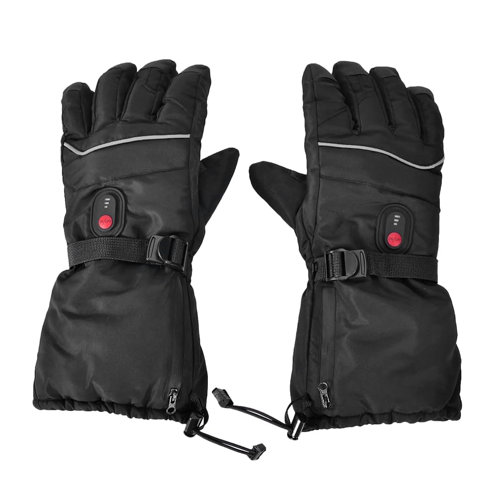 Guantes Eléctricos Calefactables para Hombre y Mujer Guantes de Esquí Térmicos Impermeables Dedos Separados Control de Temperatura Ajustable Ideales para Deportes de Invierno y