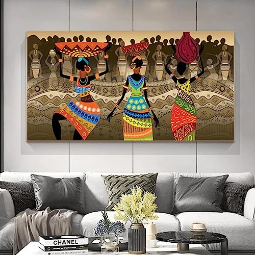 Toile art abstrait Afrique danseuse pour sublimer votre grand mur
