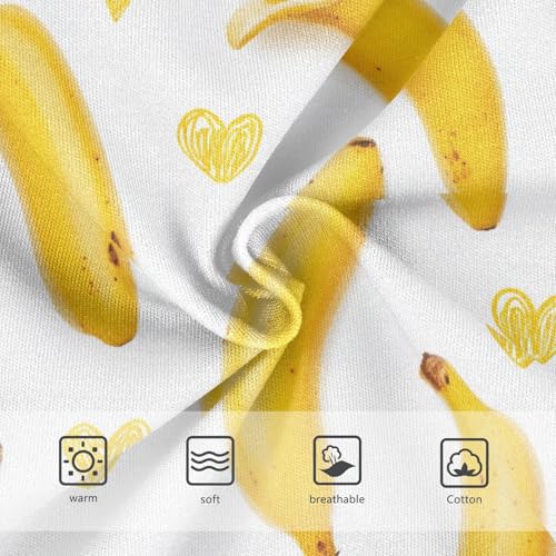 Wusikd Yellow Bananas Girls' Underwear Cotton Heart Girls Briefs Soft Toddler Underwear 2T3