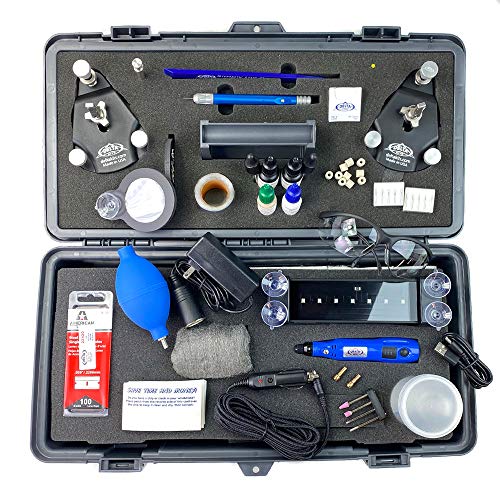 Delta Kits Windshield Repair Kit + LED Cordless UV Resin Curing Lamp - EZ-350D Mobile Pro Plus