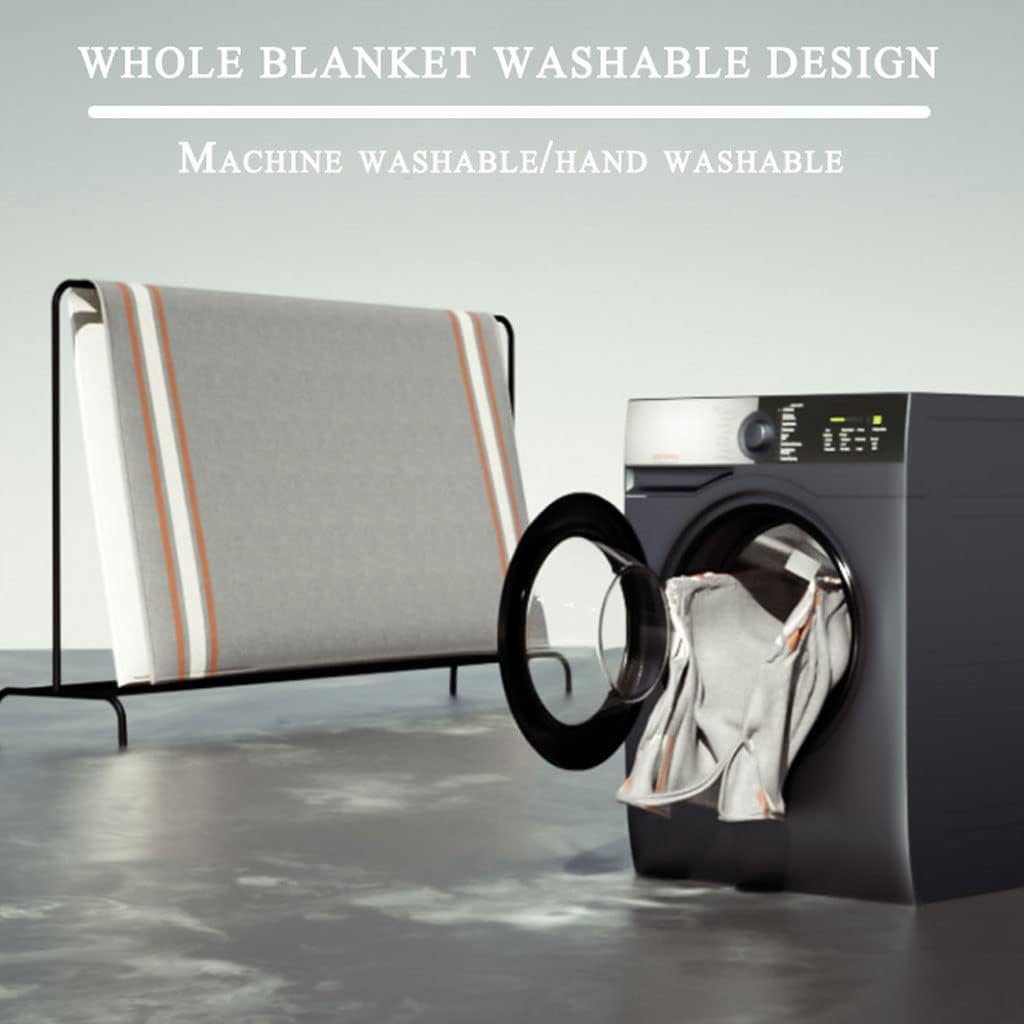 review ZHULIN Weighted 24 Hours Smart Timed Heated Blanket Washable Electric Blanket Queen Size Cozy Cover Bed Throws Home Office Use Warm Blanket Electric Heated