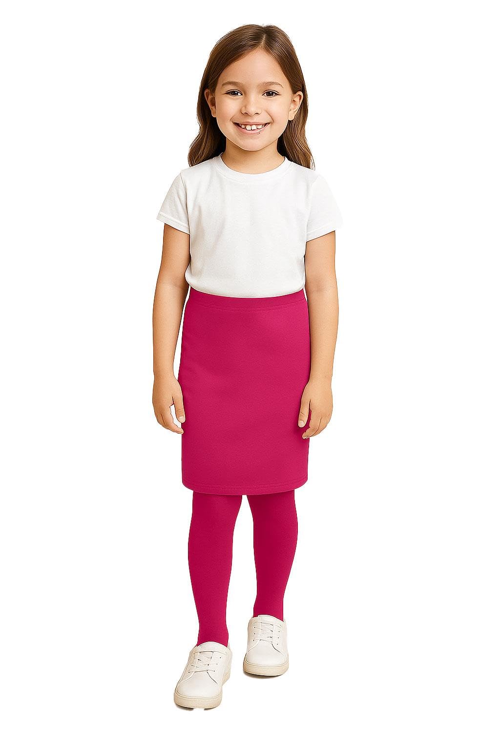 A2z 4 Kids Girls Cerise Plain Pencil Plain Pencil Skirt Trendy Soft Feel Comfortable Summer Fashion - Skirt 5-6
