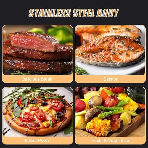 1700W Automatic Electric Steak Broiler and Grill, Smart Countertop Toaster Oven with One-Touch Control, for Beef Chicken Vegetables - Image 6