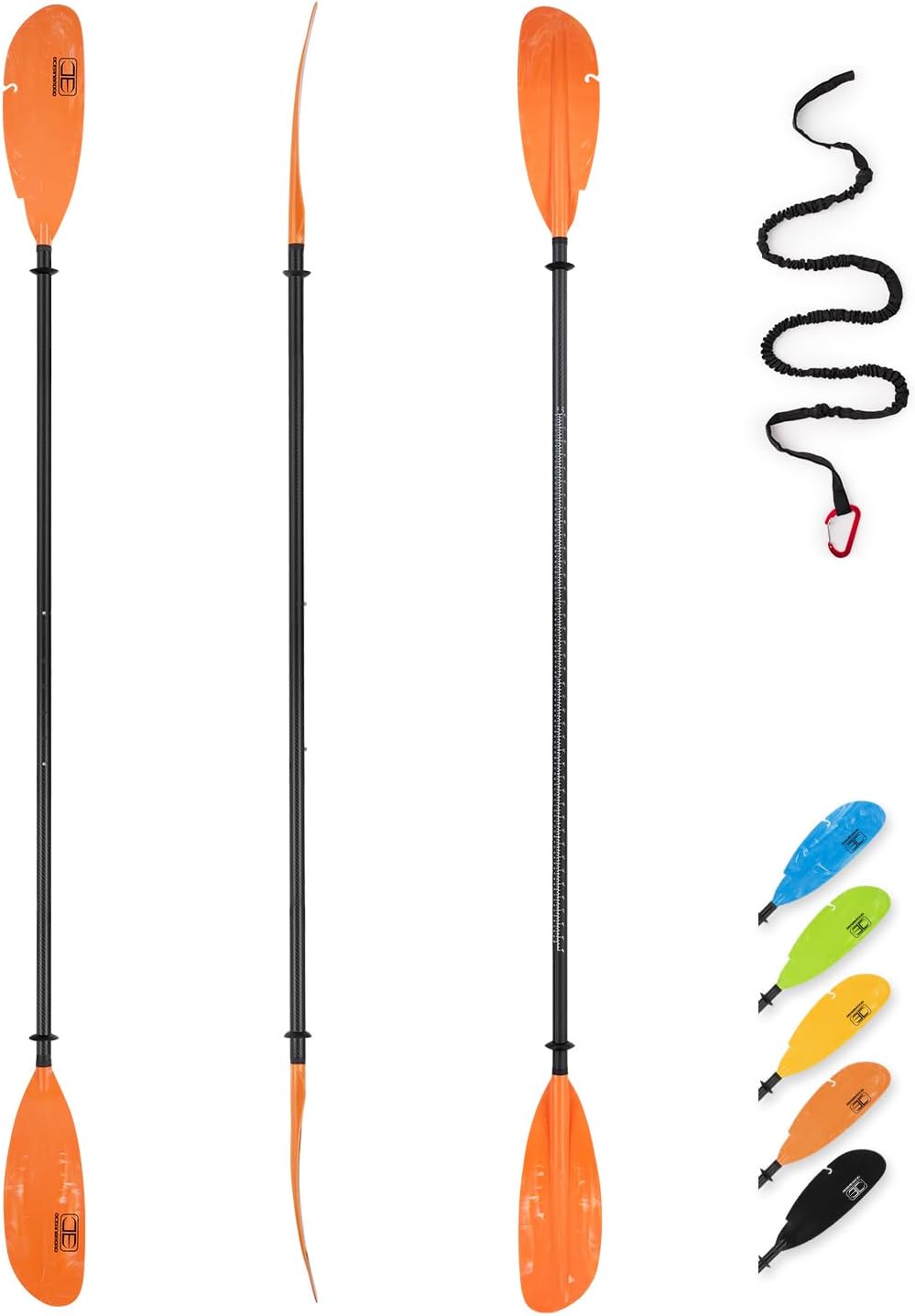 OCEANBROAD Adjustable Carbon Fishing Kayak Paddle – 94in/240cm-98in/250cm-102in/260cm Carbon Fiber Shaft with Paddle Leash OCEANBROAD Adjustable Carbon Fishing Kayak Paddle – 94in/240cm-98in/250cm-102in/260cm Carbon Fiber Shaft with Paddle Leash