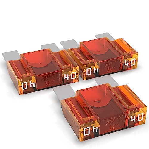 AUPROTEC Fusible à lame Maxi 20-80A, fusible enfichable d'automobile, choix : 40A ampères, orange, 3 pièces
