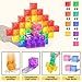 45PCS Magnetic Blocks - Transparent Magnet Cubes, Toddler Building Blocks, Sensory Autism Gifts for Kids Ages 3+, Preschool Travel Toys for 3-5 Year Old Boys and Girls