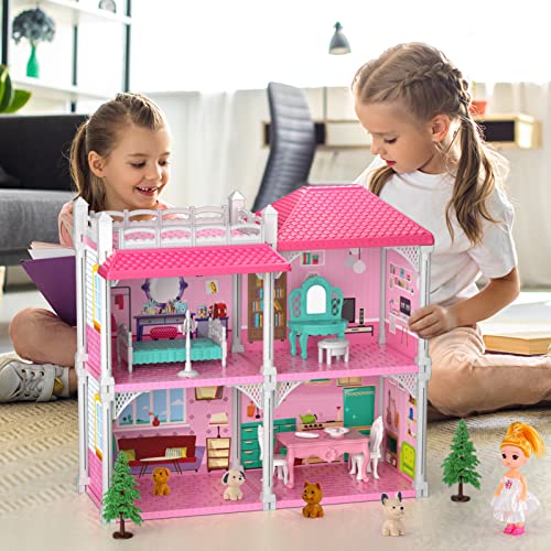 image for Lucky Doug Dollhouse Dreamhouse for 3 4 5 6 Years Old and Older Girls 