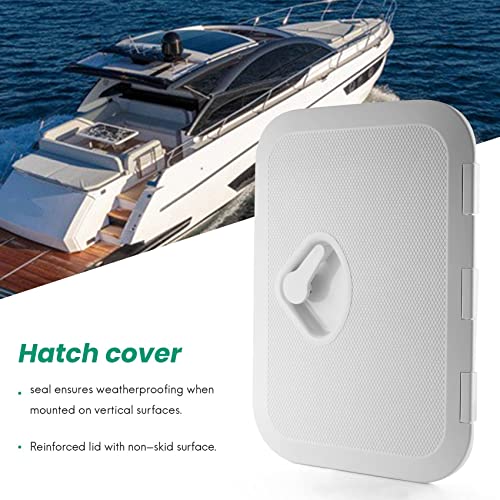 Daowwui 270 x 375Mm Plastic Anti Aging Ultraviolet White Deck Marine Hatch Deck Access Hatch Boat Hatches Inspection Yacht Cover RV - Image 2