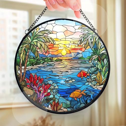 Suncatcher Stained Glass, The Mall of America in Bloomington, Minnesota Originally Designed 7.8'', The Mall of America in Bloomington, Minnesota Suncatchers for Indoor Window, Beautiful Gifts ZvX2F1