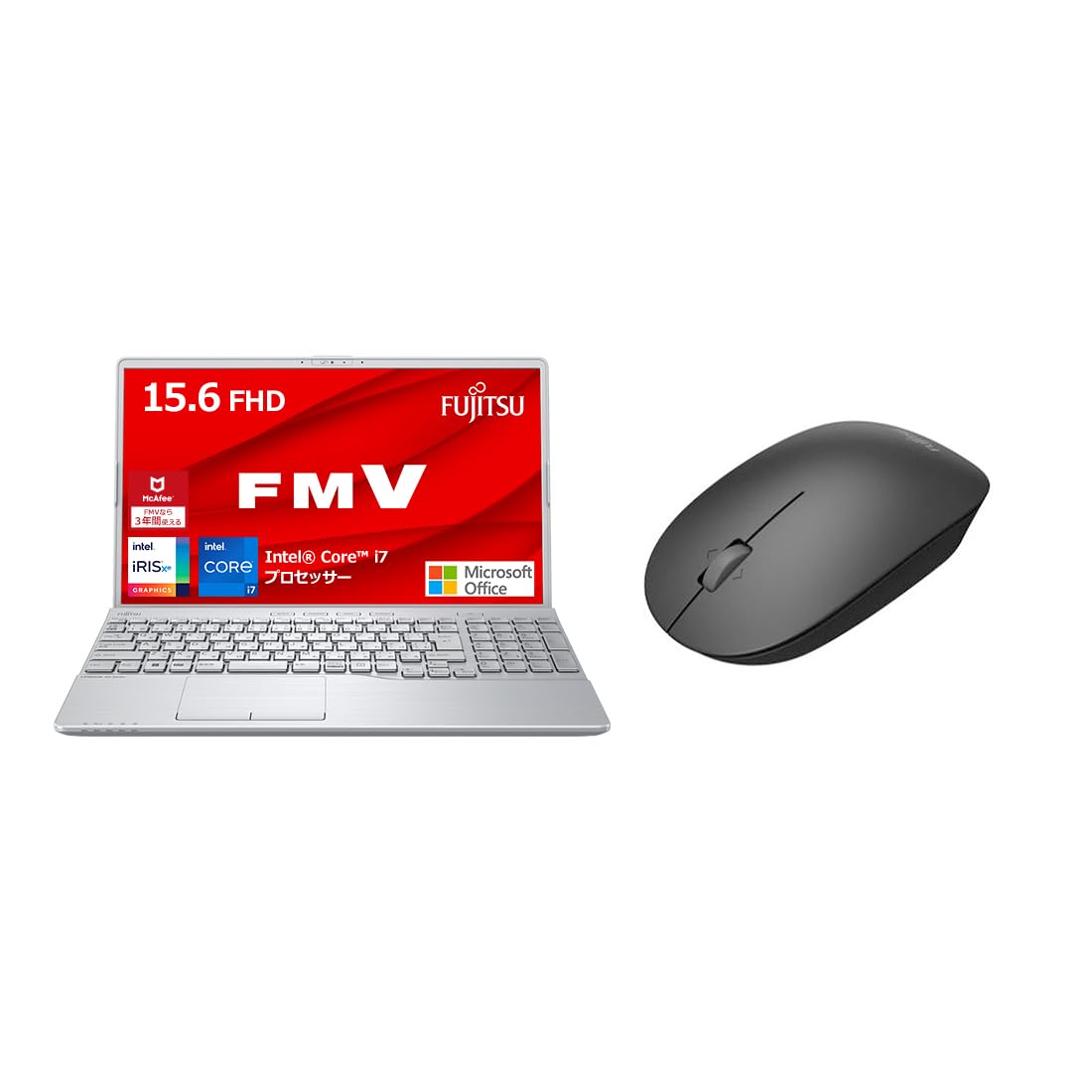 Amazon.co.jp: 【ノートPC＋マウスセット販売】 富士通 ノートパソコン 