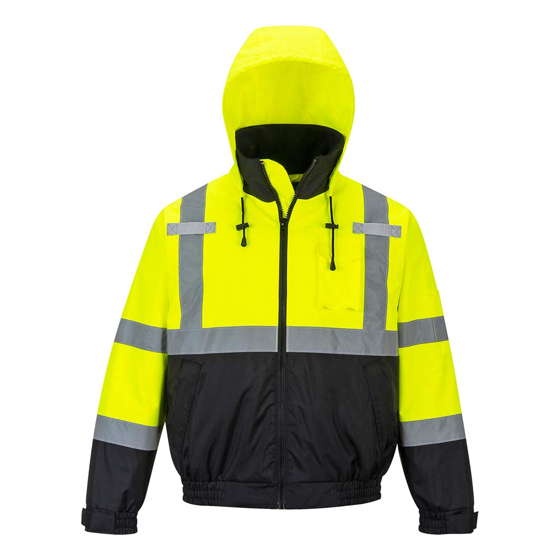 PortwestHi-Vis Premium Bomber Jacket Viz Insulated Safety Visability Work Wear Rain ANSI 3, XXL